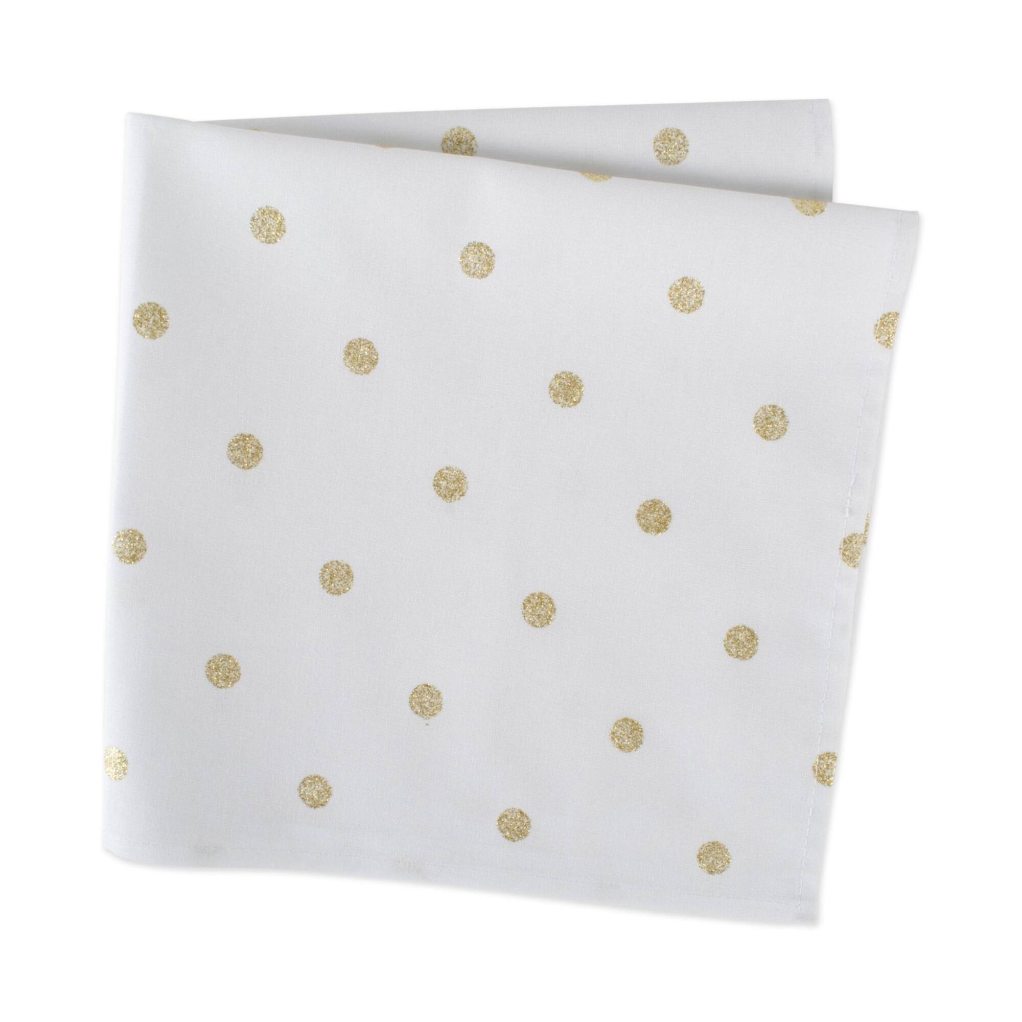DII® White & Gold Metallic Polka Dot Napkin, 4ct.